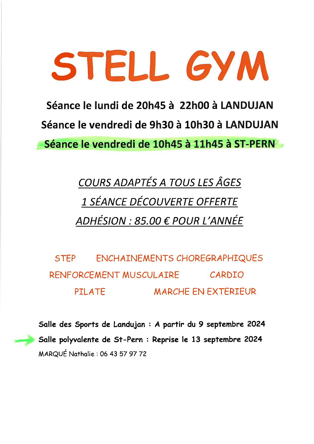 NOUVELLE ACTIVITE DE GYM