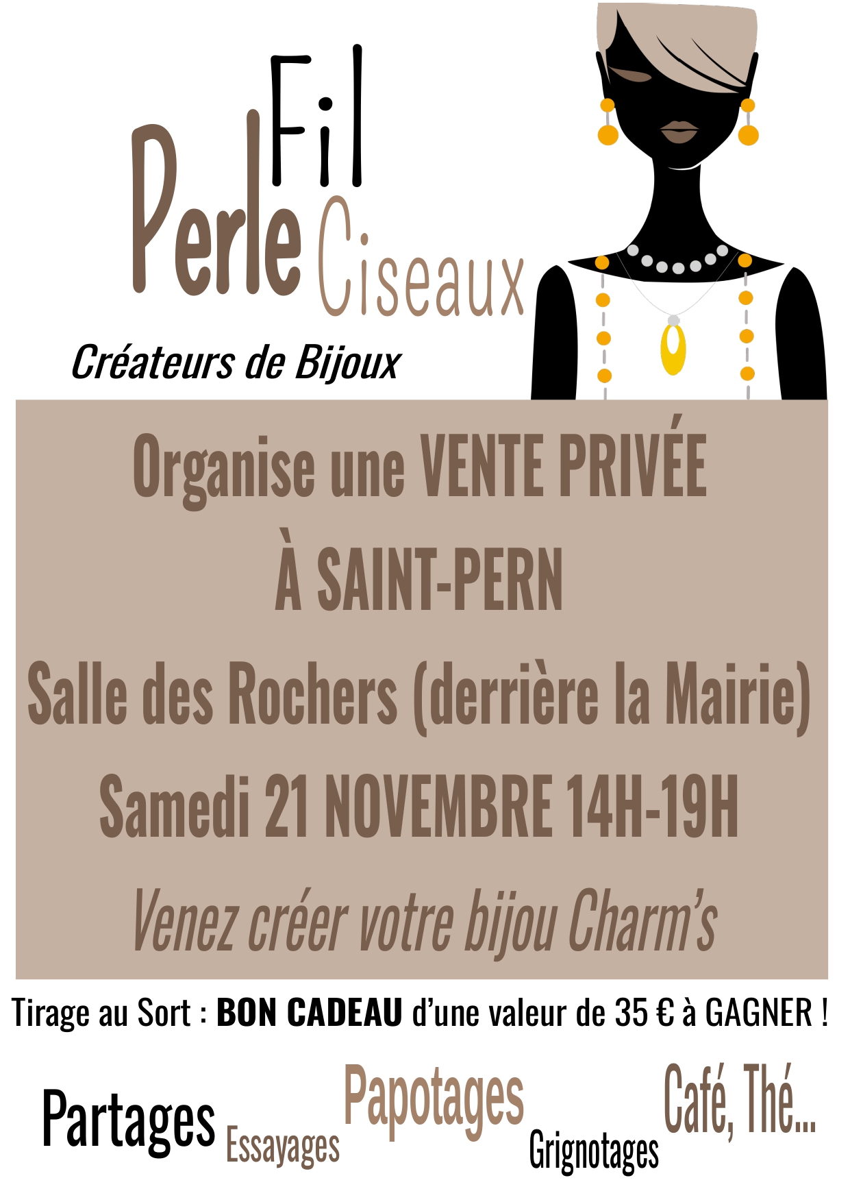 VENTE PRIVEE FIL PERLE CISEAUX
